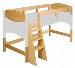 BioKinder 22595 Noah Umbauset zum Hochbett aus Massivholz Erle 90 x 200 x 80 cm - 1