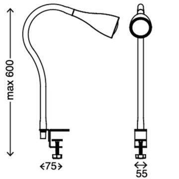 Briloner Leuchten LED Klemmleuchte, Klemmspot, Klemmlampe, Tischleuchte, Anklemmleuchte LED, flexibel, 1 Stück (1er Pack) - 3