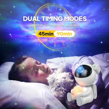 Dienmern Astronaut Projektor 2.0 Nachtlicht Sternenhimmel, LED Sternenhimmel Galaxy Projektor mit Fernbedienung und Timer, Sternlichtprojektor für Schlafzimmer & Decke, Geschenk für Kinder - 7