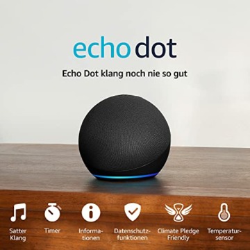 Echo Dot (5. Gen., 2022) | Smarter WLAN- und Bluetooth-Lautsprecher mit Alexa und gigantischem, sattem Klang | Anthrazit - 7