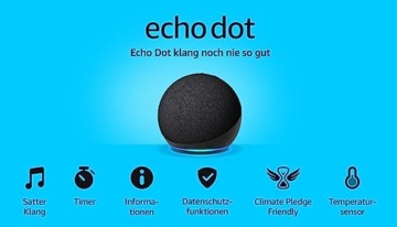 Echo Dot (5. Gen., 2022) | Smarter WLAN- und Bluetooth-Lautsprecher mit Alexa und gigantischem, sattem Klang | Anthrazit - 9