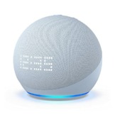 Echo Dot mit Uhr (5. Gen., 2022) | Smarter WLAN- und Bluetooth-Lautsprecher mit Uhr und Alexa und mit gigantischem, sattem Klang | Graublau - 1