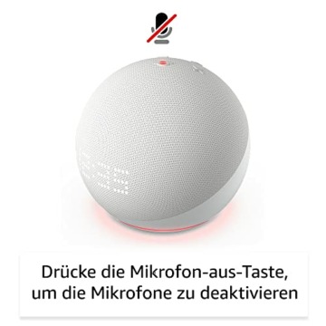 Echo Dot mit Uhr (5. Gen., 2022) | Smarter WLAN- und Bluetooth-Lautsprecher mit Uhr und Alexa und mit gigantischem, sattem Klang | Graublau - 6