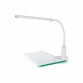 EGLO LED Klemmlampe Laroa, Klemmleuchte mit Touch, dimmbar in Stufen, neutralweiß, Schreibtischlampe aus Kunststoff, Klemmspot in Weiß, LED Leselampe mit Klemme - 1