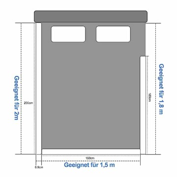 Eulenke Bettgitter 150cm - Höhenverstellbares Bettschutzgitter für Kinder - 5-Loch Bettgitte mit Rausfallschutz - Geeignet für Boxspringbetten und Kinderbett - Bettkantenschutz in Profiqualität - 4