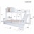 FEZTOY Kinderbett Etagenbett mit Fenstern, Leiter, 2 Schubladen, Kinder Hochbett mit Rutsche, Mutterbett, 90x200cm & 120x200cm, Hausbett aus Massivholz,ohne Matratze - 2