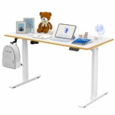 FLEXISPOT Kinderschreibtisch, Elektrischer Höhenverstellbarer Schreibtisch 120 x 60 cm, für Kinder jeden Alters, Ergonomischer Tischplatte, 80 kg Belastbarkeit, einfache Montage (weiß) - 1