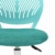 FurnitureR Moderne Einstellbare Design Computer Sitz Schreibtisch Drehbare Armlose Kinder Lernraum Home Office Task Stuhl, Türkis, ‎Plastic, Turquoise, 38.5CM x40CM x75-87CM - 8