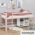 Hoppekids ECO Dream Kinder Hochbett 90x200 mit Lattenrost | Blasses Rosa Massivholz | Holz Bett für Mädchen und Jungen - 3