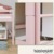 Hoppekids ECO Dream Kinder Hochbett 90x200 mit Lattenrost | Blasses Rosa Massivholz | Holz Bett für Mädchen und Jungen - 5