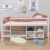 Hoppekids ECO Dream Kinder Hochbett 90x200 mit Lattenrost | Blasses Rosa Massivholz | Holz Bett für Mädchen und Jungen - 1