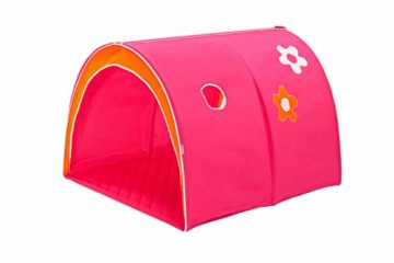 Hoppekids Tunnel / Höhle Flower Power für Hochbett, Halbhochbett, Spielbett Breite 90 cm, Textil, rosa, 90 x 73 x 102 cm - 1