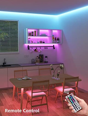 LE LED Strip 10M (2x5M) RGB Set, LED Streifen 5050 SMD, 12V, Selbstklebend, Flexibel LED Band, Lichtband IP20, Dimmbar Leiste Lichterkette mit Fernbedienung für Haus,Party,Bar,TV - 6