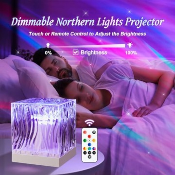 LED Sternenhimmel Projektor Kinder, RGB 3D Nordlicht Projektor mit 18 Beleuchtung-Effekten & Fernbedienung Zeitnahme Aurora projektor, Flamme Sternenhimmel LED Projektor Nachtlicht Kinder Zimmer Deko - 3