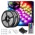 Lepro LED Strip 10M(2x5M) RGB Set, 5050 SMD 300 LEDs Streifen, 12V, LED Band Selbstklebend, Flexibel Lichtband, Lichterkette IP20, LED Leiste Kette Dimmbar, Netzteil und Controller enthalten - 1