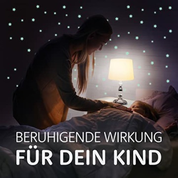 Leuchtsterne Kinderzimmer - SELBSTKLEBEND - Einschlafhilfe Kinder - 100 beruhigende Sternenhimmel Aufkleber - Rückstandslos zu entfernende Leuchtsticker - 5