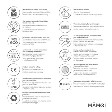 MAMOI® Klettergerüst Indoor, Sprossenwand für kinderzimmer, Turnringe Kinder für Klettern, Kletterwand und spielgeräte, Turngeräte mit Klimmzugstange für drinnen, Sportgeräte ab 3 Jahre - 7