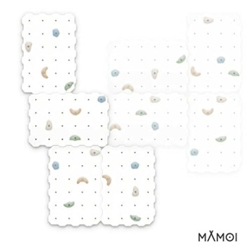 MAMOI® Kletterwand für kinderzimmer, Klettergerüst und spielgeräte Indoor, Klettern mit Klettergriffe für Kinder, Klettersteine, Kletterturm mit Griffe, Turngeräte, Montessori Weiß - 6