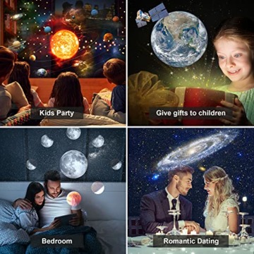 Mexllex Sternenhimmel Projektor, Projektor Lampe Sternenhimmel für Schlafzimmer, 12 Planeten Discs, LED Sternenhimmel Projektor für Kinder Erwachsene/Schlafzimmer/Party/Decke - 7