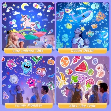 Sternenhimmel Projektor Kinder mit 15 Film,Spieluhr Baby mit 10 Musik,Nachtlicht Kinder Nachtlicht Baby,Nachttischlampe Kinder,Nachtlicht Sternenhimmel Projektor Kinder,Einhorn Geschenke für Mädchen - 6