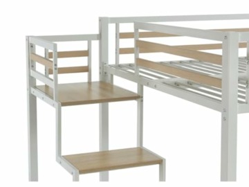 Vente-unique - Hochbett - 140 x 200 cm - Metall & MDF - Weiß - JOGUI - 6