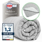 Welldora OPTICLIMA Allergiker Bettdecke 155x220 | Fachärztlich getestet & Oeko-Tex | Zweiteilige Sommerdecke & Winterdecke | 4 Jahreszeiten Bettdecken mit Druckknöpfen | Premium Duvet 155x220cm - 1