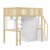 YESGIGA Hochbett 90 x 200 mit großem Kleiderschrank Regal und Tisch, Stauraum Treppe Mehrzweckbetteinheit Holzbettgestell (Holzfarbe) - 9